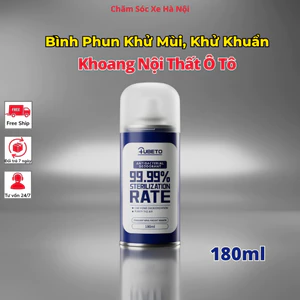 Xịt Khử Mùi Điều Hòa Ô Tô 180ml | Chai Xịt Khử Khuẩn Nội Thất Xe Hơi | Diệt Khuẩn, Khử Mùi Ẩm Mốc