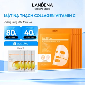LANBENA 6PCS Mặt Nạ Collagen Vitamin C Mặt Nạ Thạch (34G) - Dưỡng Sáng, Thu Nhỏ Lỗ Chân Lông, Dịu Da,Giảm Nếp Nhăn