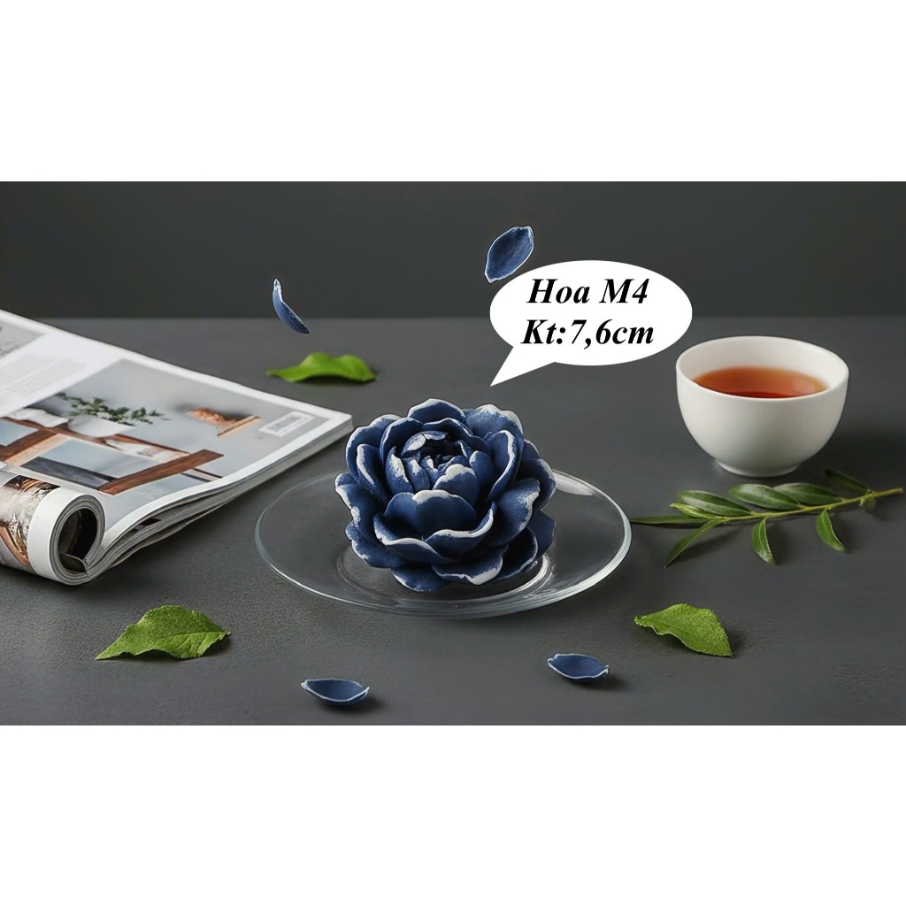 Khuôn silicon Hoa mẫu đơn M4