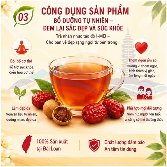 Combo Trà Gừng Đường Nâu IMEI Đài Loan Chất Lượng Cao, Hỗ Trợ Sức Khỏe Tự Nhiên 12 gói/túi