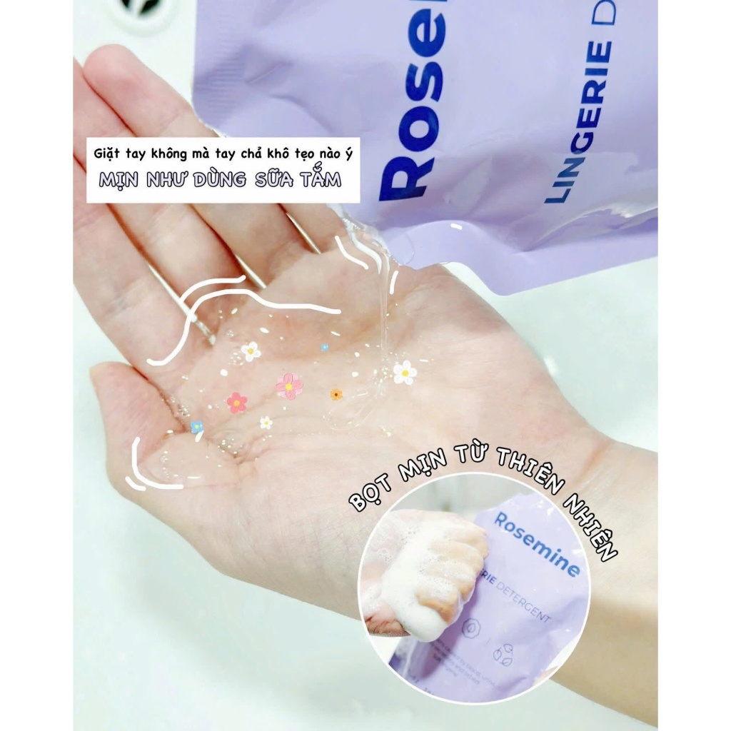 A45_Nước Giặt Đồ Lót Rosemine Lingerie Detergent 300ml