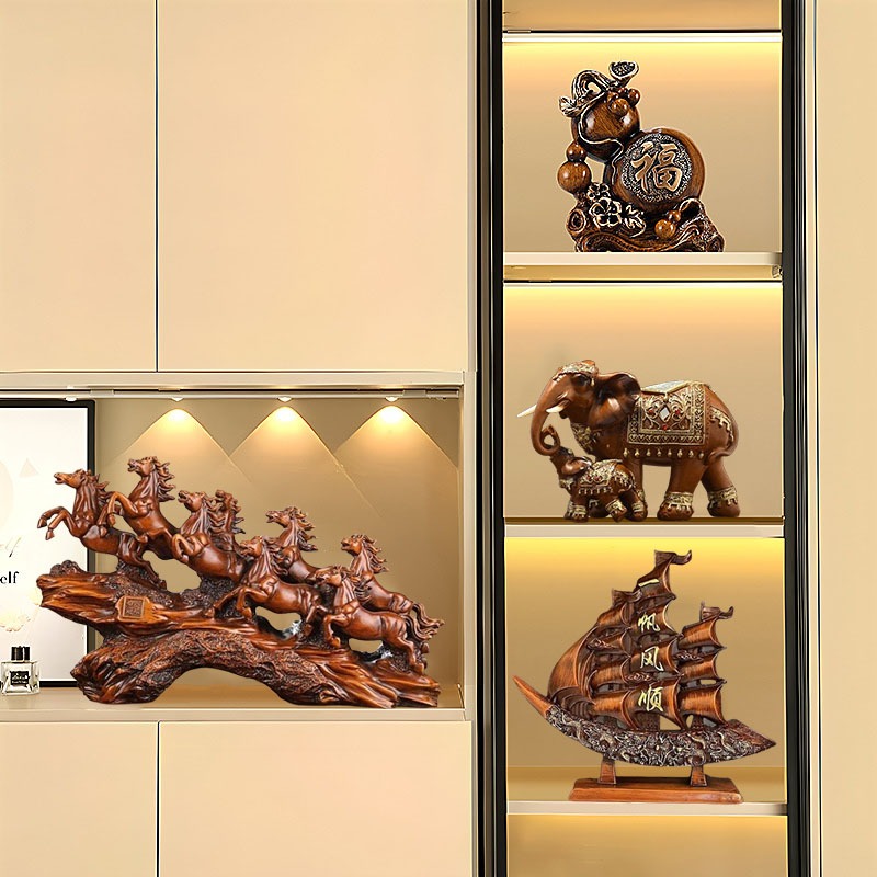 Bộ tượng các mẫu tông màu nâu decor nhà cửa