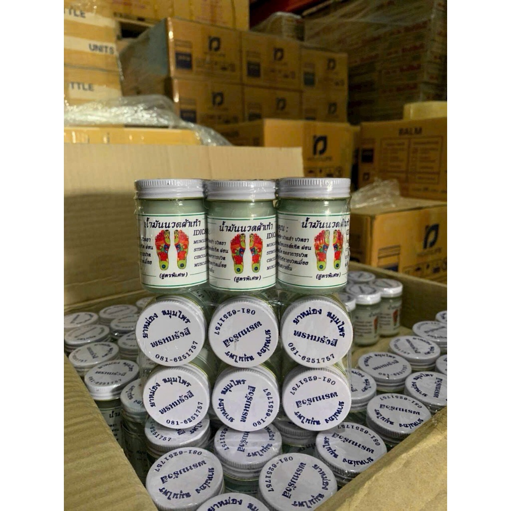 Combo 6 Lọ Cao Bàn Chân Thái Lan Hũ To 50g INDICA Foot Balm Dầu Cù Là Thảo Mộc Massage Chân Dùng Ngoài Da