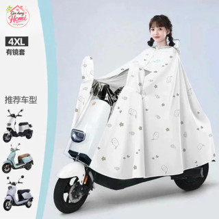 Áo Mưa Trong Suốt Họa Tiết Mèo Chất Liệu PVC Dày Dặn Chống Thấm Nước Kèm Kính Chắn Mưa Cao Cấp