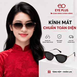 Kính Râm Mắt Mèo 7551 Eye Plus Gọng Nhựa TR Bền Nhẹ Mắt Kính Chống Loá Và UV400