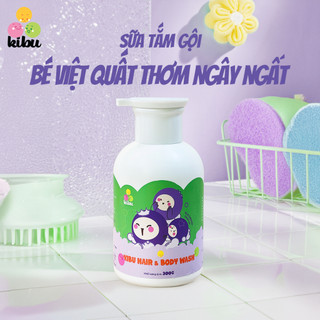 Sữa Tắm Gội Trẻ Em 2in1 Kibu VIỆT QUẤT - Bảo Vệ Tóc Mềm Mượt & Dịu Nhẹ Cho Da Nhạy Cảm - 300ml