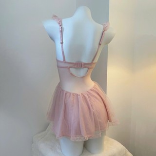 V63 Váy Ngủ Nữ Phối Ren Hoa Cao Cấp Kèm Đệm Chip Phương Linh Underwear