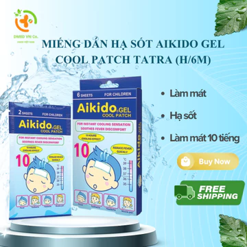 Miếng dán hạ sốt aikido gel cool patch tatra (h/6m) - Hạ sốt - Làm mát