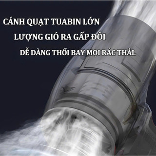 Máy Thổi Phản Lực Siêu Mạnh Công Suất 1050W, Quạt Thổi Turbofan Thổi Bụi Chân Pin Phổ Thông HOT