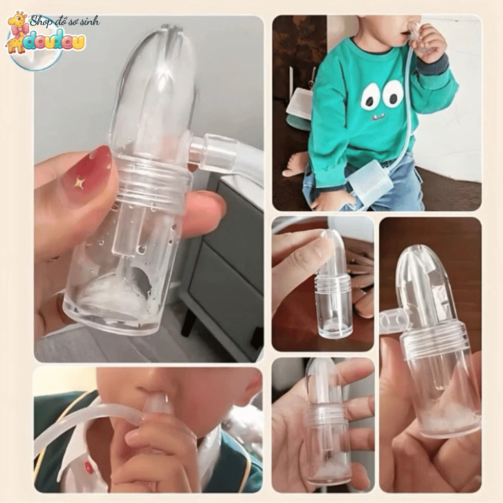 Dụng Cụ Hút Mũi Kéo Tay Cho Bé Thế Hệ Mới Nhựa Nguyên Sinh Lực Hút Mạnh, Chống Chảy Ngược DouDou A11