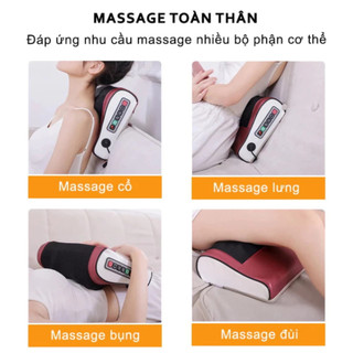 Gối Massage Cổ Vai Gáy Hồng Ngoại Cao Cấp Giảm Đau Mỏi Cổ Vai Gáy Thư Giãn Cơ