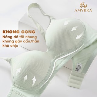 Áo Ngực Không Gọng Mút Mỏng Cotton Thoáng Mát, Áo Lót Nữ 3 Nấc Cài Sau Chắc Chắn AMYBRA A409