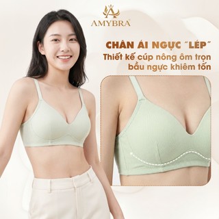 Combo Áo Ngực Không Gọng Mút Mỏng Cotton Thoáng Mát - Set Áo Lót Nữ Form Ôm Mềm Mại AMYBRA A409