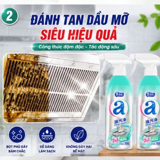Homee.cok Chai Xịt Bọt Tẩy Dầu Mỡ Đa Năng 500g – Làm Sạch Máy Hút Mùi, Bếp Gas, Nhà Bếp Siêu Nhanh