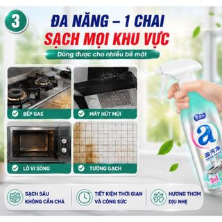 Homee.cok Chai Xịt Bọt Tẩy Dầu Mỡ Đa Năng 500g – Làm Sạch Máy Hút Mùi, Bếp Gas, Nhà Bếp Siêu Nhanh