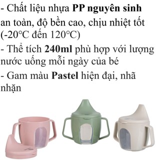 Bình nước trẻ em 240ml nhựa VIỆT NHẬT - Đầu hút chống sặc, tập cho bé uống nước 0106
