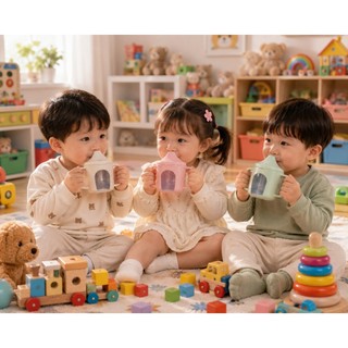 Bình nước trẻ em 240ml nhựa VIỆT NHẬT - Đầu hút chống sặc, tập cho bé uống nước 0106