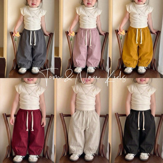 Q17-[tomnaukids] Quần bom ống thụng cho bé gái size từ 9-36Kg