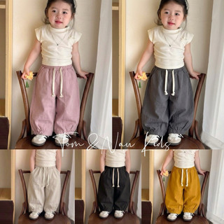 Q17-[tomnaukids] Quần bom ống thụng cho bé gái size từ 9-36Kg
