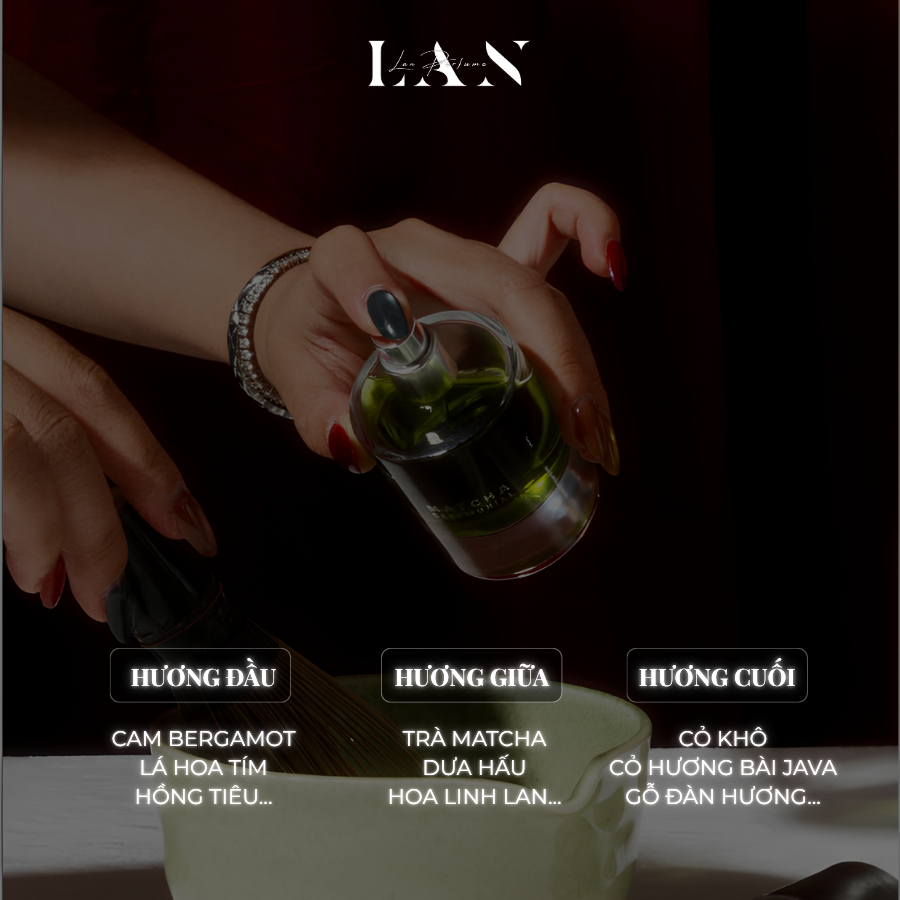 [LAN] Nước hoa Unisex Kira Matcha Ceremonial EDP 50ml Fullbox