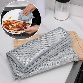 Giẻ Rửa Chén Sợi Kim Loại PVA Không Trầy Xước Miếng Lau Bát Xoong Nồi Siêu Sạch