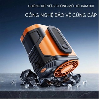 (MẪU MỚI) Quạt Mini Đeo Hông F83 - Quạt Tích Điện - Quạt Kẹp Áo Giảm Nóng Có Đèn LED, Chống Nước