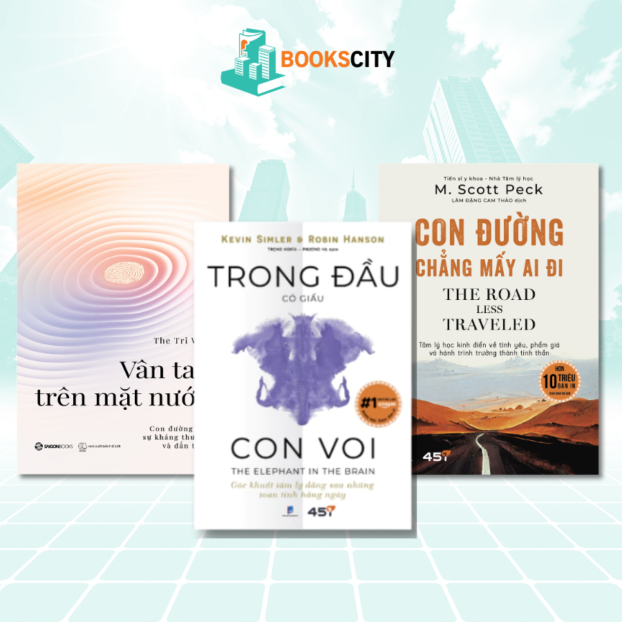 Sách Vân tay trên mặt nước (The Tri Way) + Con đường chẳng mấy ai đi + Trong đầu có giấu con voi