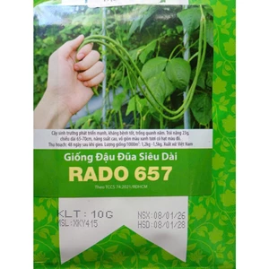 Hạt Giống Đậu Đũa Siêu Dài gói 10gr, Rau Ăn lá Rạng Đông Rado 657, Hạt Mới Nảy Mầm Nhanh, Mạnh