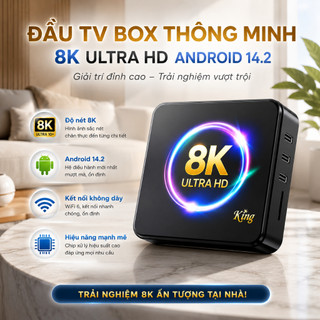 Android tv box tv box 8k tv box android smart tv box ai tv box media box, hỗ trợ 8K Ultra HD Android 14.2 kèm remote hồn