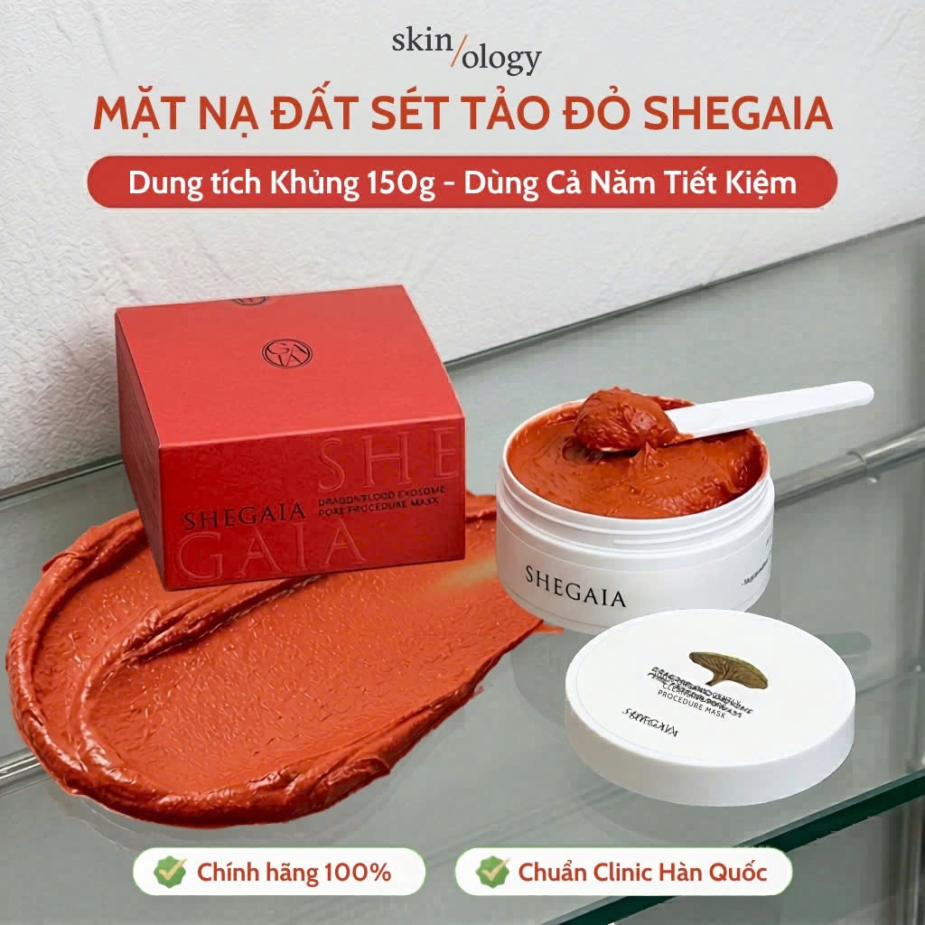 Mặt nạ đất sét tảo đỏ se khít lỗ chân lông SHEGAIA Dragon Blood