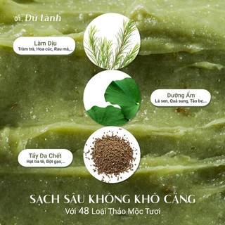 Combo 2 Bánh Rửa Mặt Thảo Mộc Tươi DaoiDa Pack Cleanser 120g - Làm sạch sâu và cải thiện mụn đầu đen