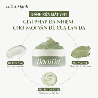 Combo 2 Bánh Rửa Mặt Thảo Mộc Tươi DaoiDa Pack Cleanser 120g - Làm sạch sâu và cải thiện mụn đầu đen