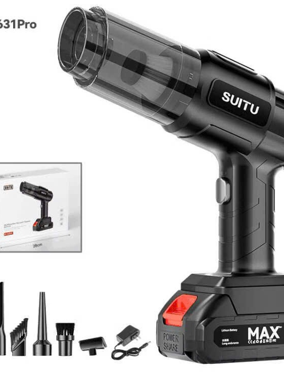 Máy hút và thổi bụi cầm tay 2 đầu FANDO PIN chân pin phổ thông 4cm Phổ Thông THÁO RỜI sạc và thay thế dễ dàng. - ảnh 4