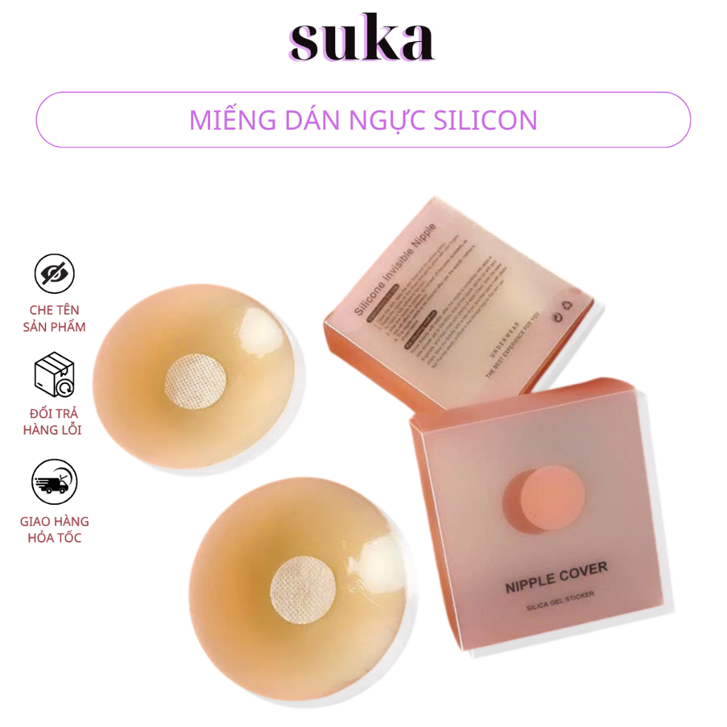 Miếng Dán Ngực Silicon Dán Ti Tàng Hình Siêu Dính Sử Dụng Nhiều Lần 444