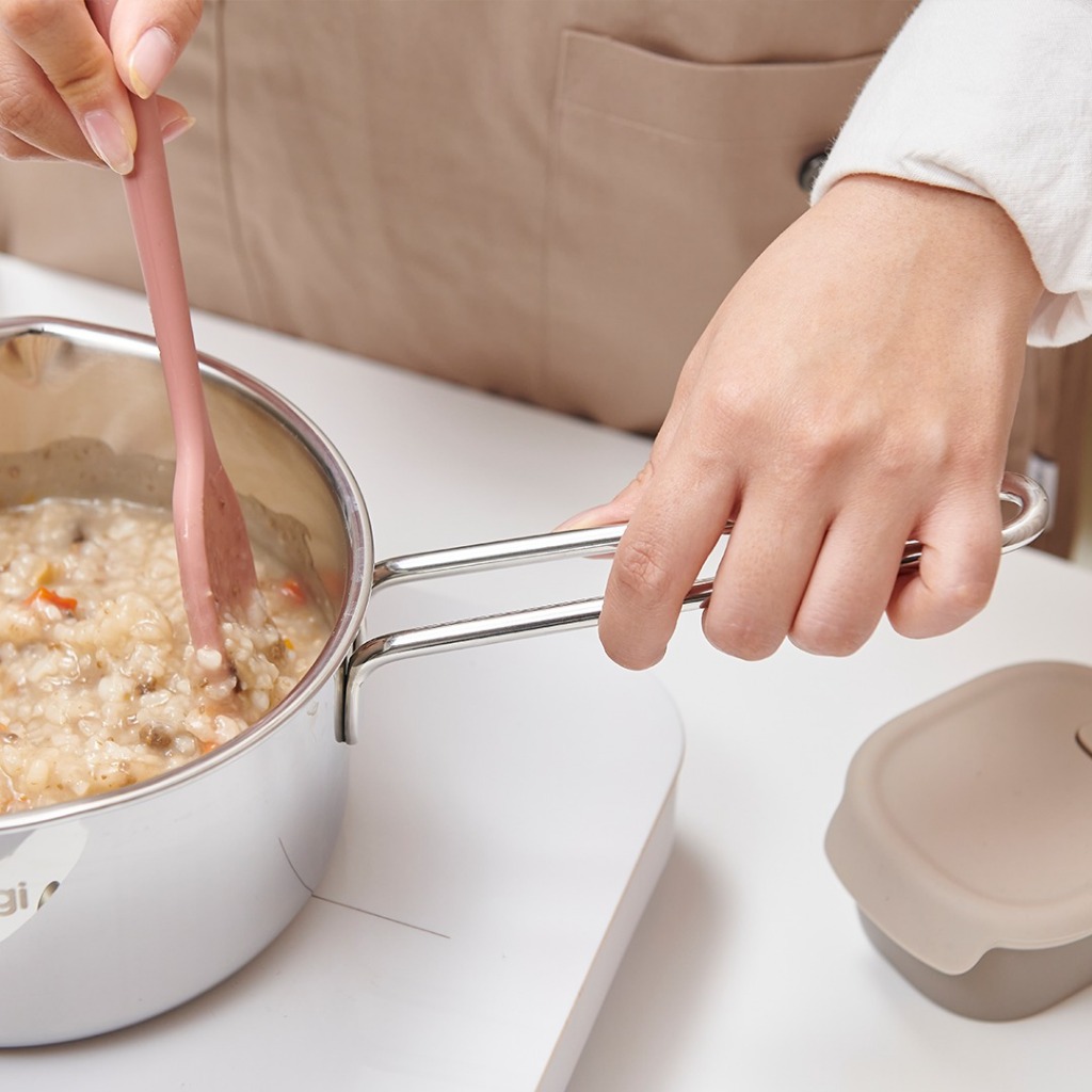Nồi Quánh Inox 3 Lớp Firgi Nấu Ăn Dặm Cho Bé Dùng Cho Bếp Hồng Ngoại, Bếp Từ 16cm (1.5L)