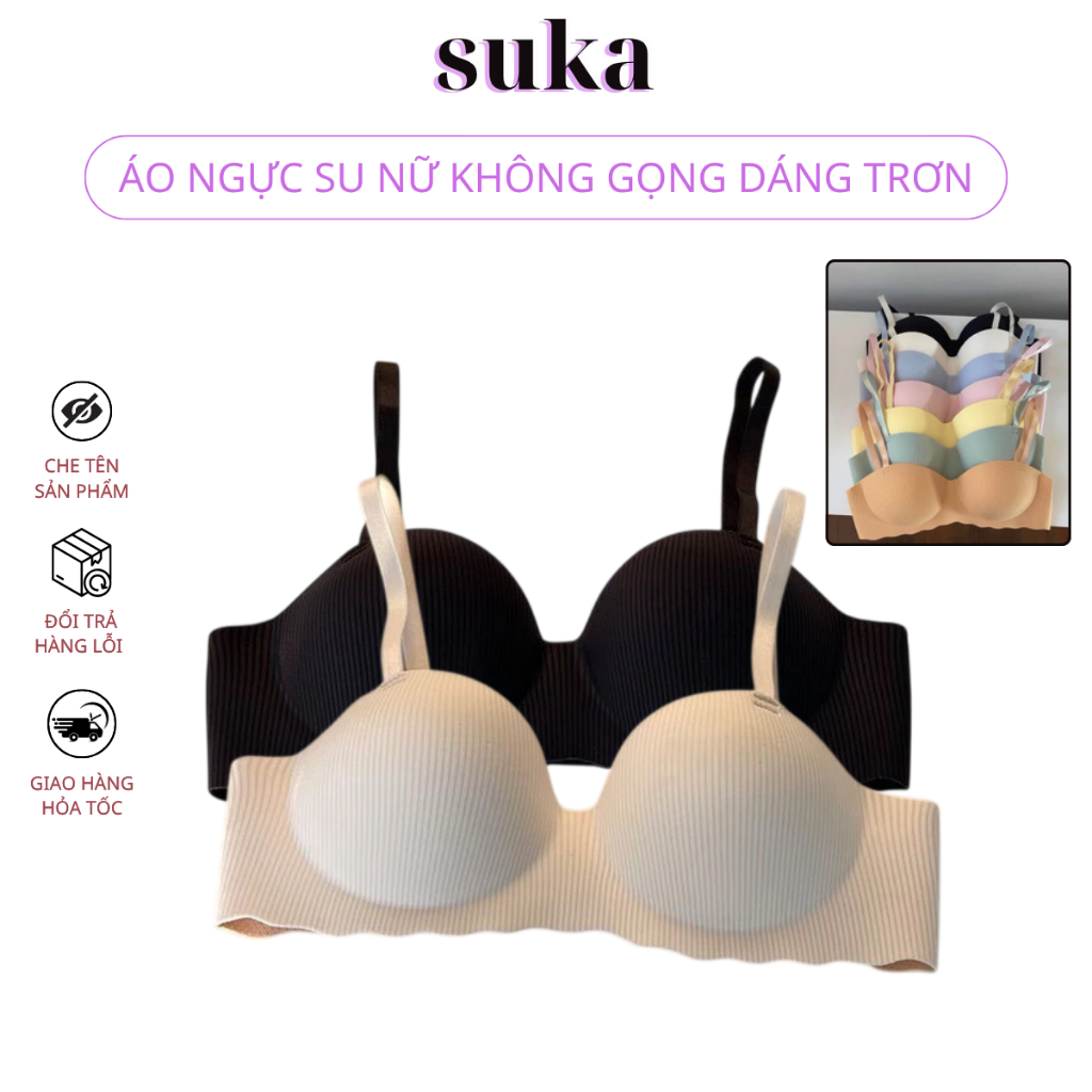 Áo Ngực Su Nữ Không Đường May Mềm Mại Thoải Mái Mặc Hằng Ngày 480