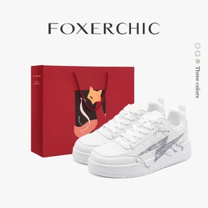 FOXERCHIC Giày Thể Thao Nữ Thoải Mái Thoáng Khí Và Khử Mùi Đế Mềm Tăng Chiều Cao 3,5cm Sneakers