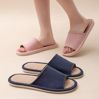 [MỚI] Dép Quai Ngang Vải Lanh Cotton Linen Nam Nữ Đi Trong Nhà,Đế Chống Trượt Êm Chân Thoáng Khí