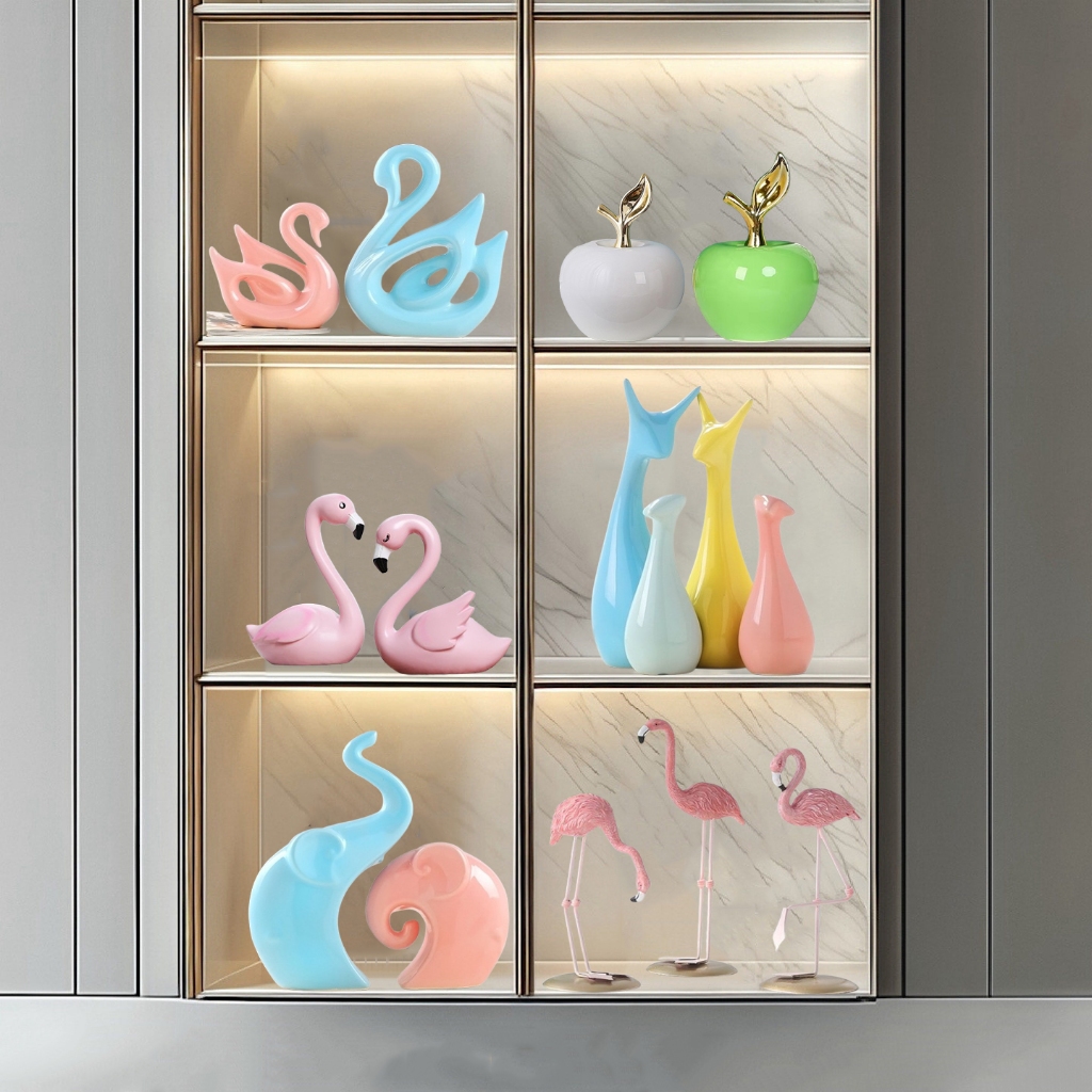 Bộ tượng các mẫu tông màu pastel decor nhà cửa