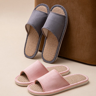 [MỚI] Dép Quai Ngang Vải Lanh Cotton Linen Nam Nữ Đi Trong Nhà,Đế Chống Trượt Êm Chân Thoáng Khí