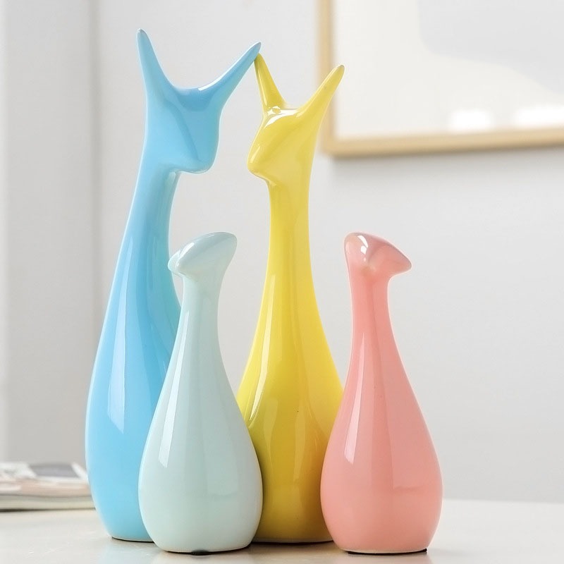 Bộ tượng các mẫu tông màu pastel decor nhà cửa
