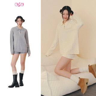 Set OLV áo và quần len trẻ trung năng động Knit Collar Set nhiều màu phù hợp mọi dịp
