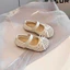 Giày búp bê lưới mùa hè cho bé gái gắn nơ xinh đế mềm đơn giản
