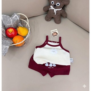 [6-16kg] Bộ 2 Dây In Hình Thỏ Dễ Thương Chất Cotton 4C Cho Bé Gái Mặc Nhà Mát Mẻ