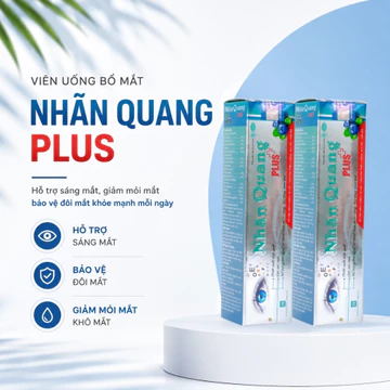Viên Uống Bổ Mắt Nhãn Quang Plus Tăng Cường Thị Lực Mắt Chống Mỏi Mắt Nhức Mắt Chính Hãng