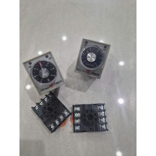 Rơ le thời gian CKC AH3-3 AC 220V kèm theo đế