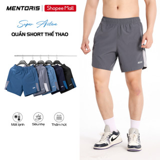 COMBO 2 Quần Short Nam Chạy Bộ MENTORIS Vải Gió, Dáng Thể Thao, Vận Động Linh Hoạt CB2MSR11