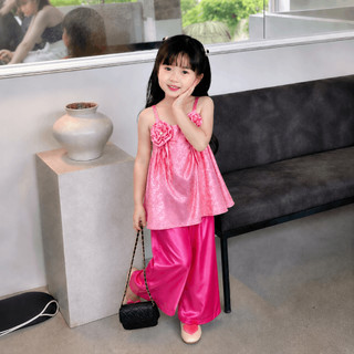 Set yếm cho bé gái mặc Trung Thu chất lụa gấm cao cấp. Bộ yếm dễ thương bé gái mặc Trung Thu, chơi Tết BB08- BIATON