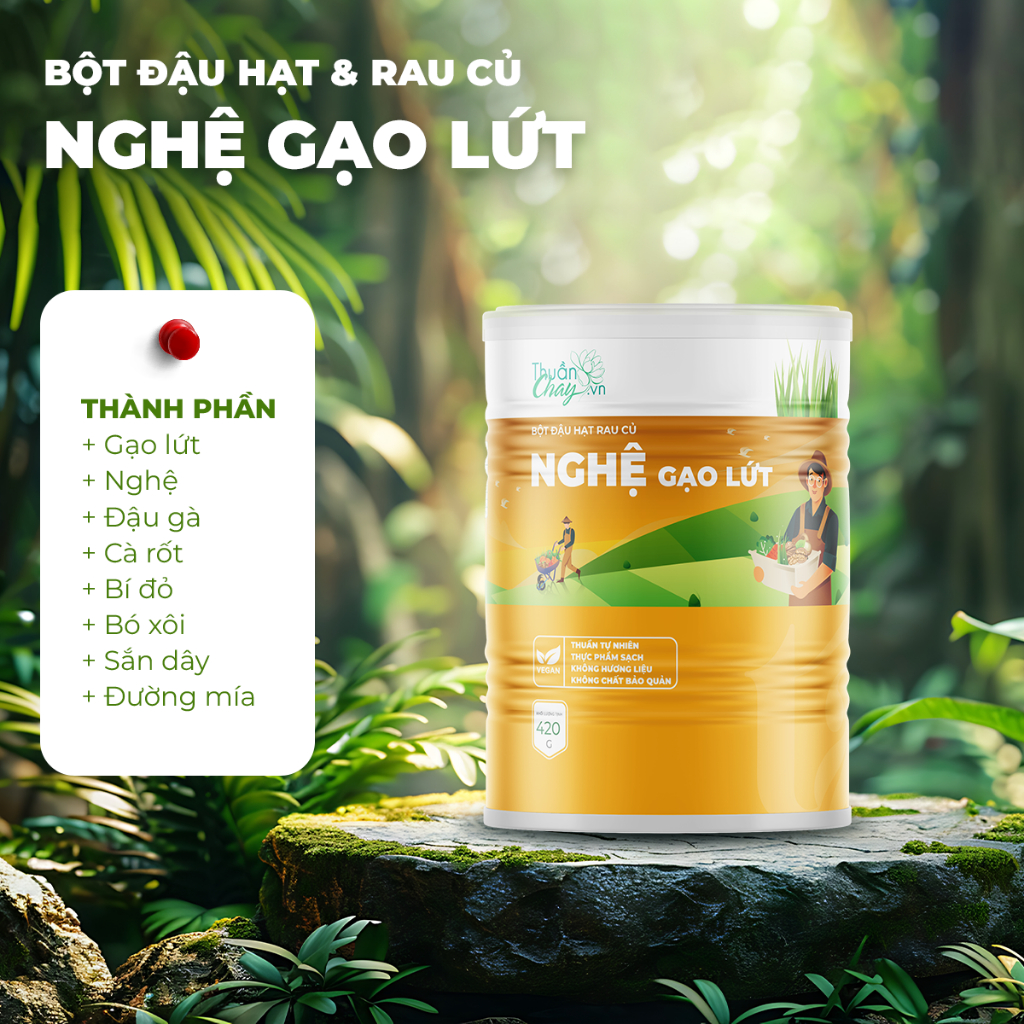 Bột Đậu Hạt Rau Củ Nghệ Gạo Lứt - 420g