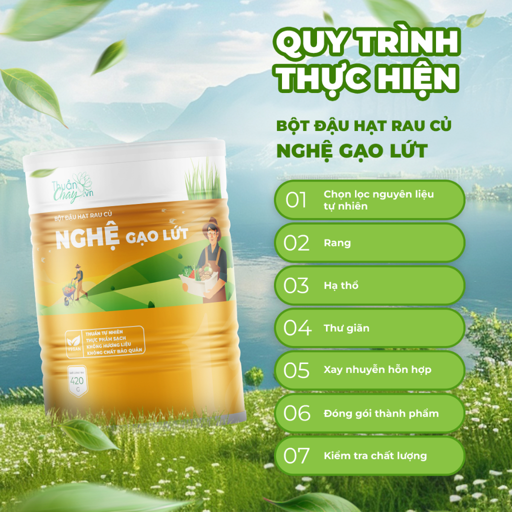 Bột Đậu Hạt Rau Củ Nghệ Gạo Lứt - 420g